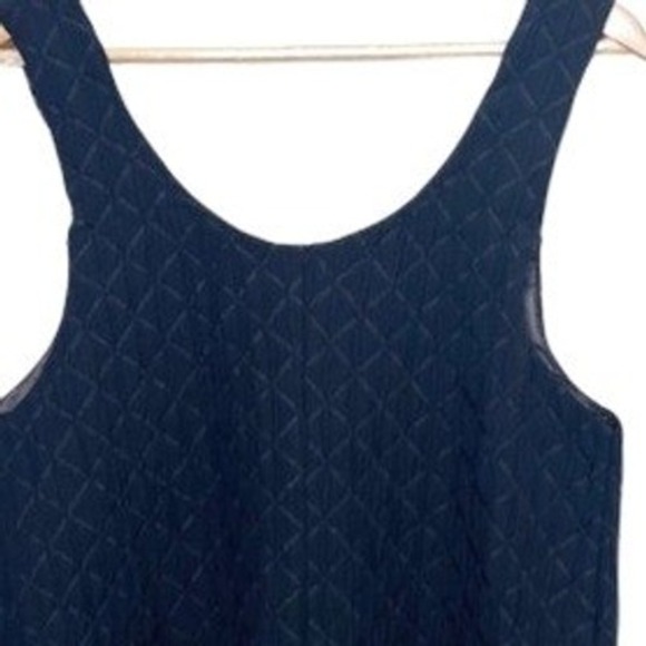 Mango MNG NWT Black Quilted Pinafore Mini Dress Pockets 439Sally Womens Size M - Picture 5 of 8